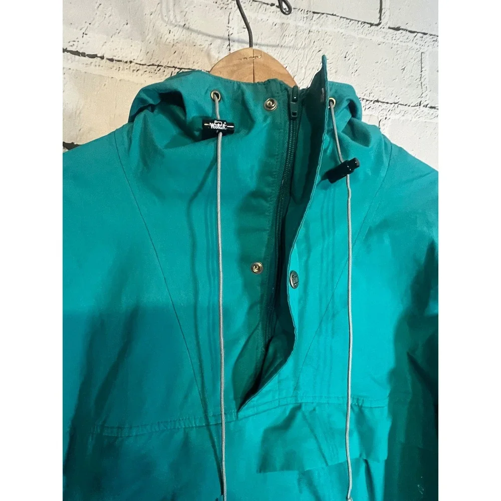 Vintage Woolrich Teton Gore-Tex Anorak Jacket Teal 1980s Mens Large Pullover